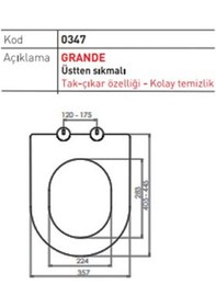 Resim Nkp Grande Thermoplast Yavaş Kapanan Klozet Kapağı 0347 