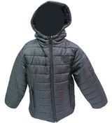 Resim Erkek Çocuk Speedy Armalı Kapüşonu Sabit İçi Polar Astarlı Siyah Mont Siyah 