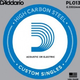 Resim D'Addario PL013 Plain Steel Elektro ve Akustik Gitar Tek Tel (13) 