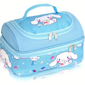 Resim Sanrio için for cinnamoroll Büyük Öğle Çantası - Sızdırmaz, Gıda ile Temas Yapmayan, Mavi, Beyaz ve Pembe Tasarım, Çoklu Bölümler, İş, Seyahat ve Okul için Mükemmel, Öğle Çantası, Okula Dönüş 