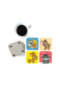 Resim Tom Ve Jerry Dekoratif Ahşap Bardak Altlığı Seti 058 Çok Renkli 