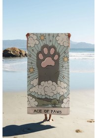 Resim Dijital Baskı Plaj Deniz Havlusu Pati Desenli Peştamal Hvl0077 Renkli 