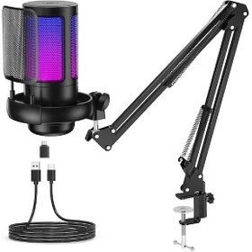 Resim Mikrofon Seti Oyun Youtuber Stüdyo Ve İnfluencer Kayıt Mikrofonu 
