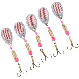 Resim Homyl 5 Adet Kaşık Pullu Balıkçılık Lures Metal Yapay Sert 01 
