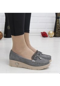 Resim Konfores 086 Anatomik Tabanlı Bayan Dolgu Topuk Günlük Ayakkabı Gri 