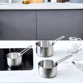 Resim Karaca Fiorino İndüksiyon Tabanlı 3 Parça Mini Sütlük Set 