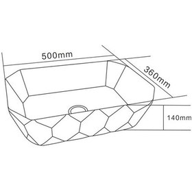 Resim Lena E-8141 Tezgah Üstü Lavabo Altın 