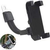 Resim Polhammobile Motosiklet Bisiklet Scooter Için Aynaya Takılan Telefon Tutucu Kilit Özellikli Tutucu 