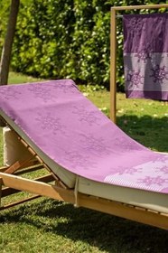 Resim Menderes Home Cotton Collection Bukle Plaj Havlusu Çark Mor 