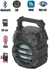 Resim Life Teknoloji Platoon Pl-4534 Bt Usb Sd 3 Inç Bluetooth Rgb Işıklı Taşınabilir Hoparlör 