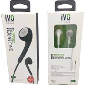 Resim Stereo Earphone Kablolu Kulaklık (Siyah Beyaz) İvotech K7 