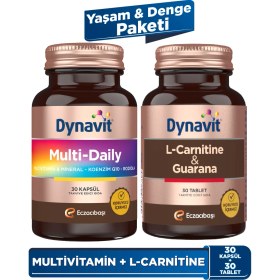 Resim Dynavit Multi-Daily 30 Kapsül & L-Carnitine Guarana 30 Tablet - Yaşam ve Denge Paketi 