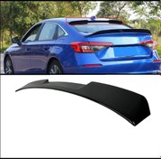 Resim Honda Civic FE1 2022 Uyumlu Cam Üstü RS Spoiler - Piano Black 