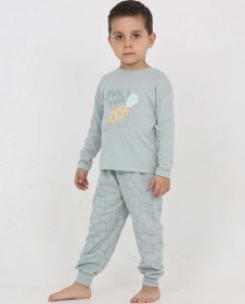 Resim Toontoy Kids Toontoy Erkek Çocuk Kaplumbağa Baskılı Pijama Takım Yeşil 