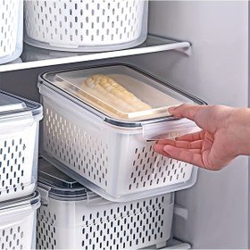 Resim 9 Parça BPA İçermeyen Plastik Gıda Saklama Kabı Seti, Süzgeç Sepeti ve Kapaklarla - Sızdırmaz, Buzdolabı Güvenli, Yeniden Kullanılabilir Çok Fonksiyonlu Mutfak Düzenleyici Meyve, Sebze ve Yiyecekler İçin 