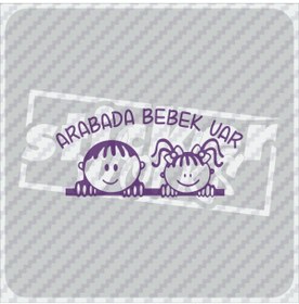 Resim Sticker Works Arabada Bebek Var Sticker 