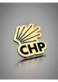 Resim Chp Yaka Rozeti Dekope Kesim Altın 