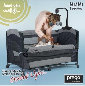 Resim Miami Premium Dönenceli Anne Yanı Oyun Parkı Park Beşik 8040 