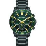 Resim Lee Cooper LC08106.070 Erkek Kol Saati | Yeşil Kadran, Multifonksiyon, Metal Kordon 