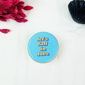 Resim giftmoda Let's Fall In Love Tasarımlı Kokulu Teneke Mum (Beyaz) 