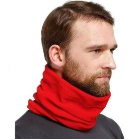 Resim Motoanl Motosiklet Kışlık Giyim Polar Bandana Boyunluk Motor Bere Soğuk Baş Koruma Kırmızı 