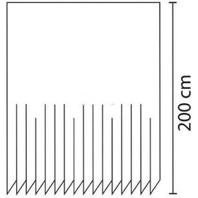 Resim Zethome Jackline Banyo Duş Perdesi 3588 Tek Kanat 1X180X200 Gri 
