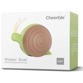 Resim Cheerble Şarjlı Akıllı İneraktif Kedi Salyangoz Oyuncağı - Kahverengi 7 x 5 x 5.8 Cm 