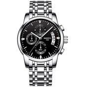 Resim Yingfu Nıbosı 2353 Erkekler İçin Gümüş-siyah-çelik Kuvars Saat Çok Renkli 