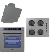 Resim Luxell A-68 Sgf3 Dijital Ddt 88 Lt Platinum Gri Fırın/ Oc 88 Cam Ocak/ 835 Davlumbaz Ankastre Set 