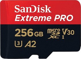 Resim Sandisk Extreme Pro 256GB MicroSDXC 200MB/s Hafıza Kartı 