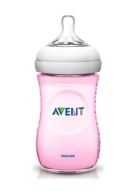 Resim Philips Avent Natural PP Biberon 260 ML Tekli Pembe Scf03417 