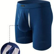 Resim Erkekler için Nefes Alabilen Mesh Boxer Külotlar - Anti-Roll Cebi ve Esnek Bel Bandı, Orta Esneklikte Yoga, Spor ve Günlük Kullanım İçin - Düz Renk Tasarım, Makinede Yıkanabilir, Dikişsiz Tasarım, Hafif Kumaş, Aktif Erkekler, Fitness Tutkunları İçin Atletik Şort, Antrenman Ekipmanı 