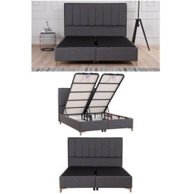 Resim Kilim Mobilya Gold Therapy Başlık ( Baza Ve Yatak Dahil Değildir ) 140'lık Antrasit 