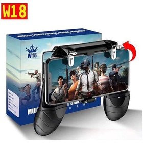 Resim W18-w11 + Pugb Mobil Oyun Denetleyicisi Yangın Pubg Mobil Joystick Gamepad Metal L1r1 Shooter Joystick Io 