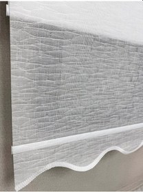 Resim Bbb Keten Kumaşlı Çift Mekanizmalı Tül Stor Perde Tsk1004 Beyaz 