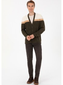Resim U.s. Polo Assn. Erkek Haki Hırka Triko 50315033-vr027 Hakı 