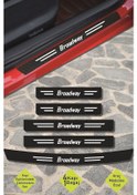 Resim Renault Broadway Uyumlu Kapı Bagaj Eşik Koruyucu Set Karbon Çizilme Engelleyici Folyo Broadway Yazılı 