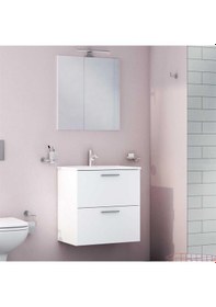 Resim VitrA Mia Banyo Dolabı Seti 60 Cm Parlak Beyaz 75021 Beyaz 