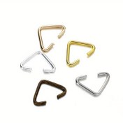 Resim 100 adet / paket Retro Premium Üçgen Toka Açılış Üçgen Toka Demir Üçgen Toka Kolye Diy Kolye Kolye Yapımı Takı Donanım Kolye 