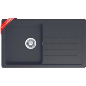 Resim Ukinox Valente D-100 Siyah Granit Eviye 