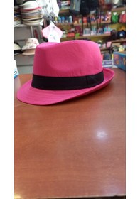 Resim Çocuk Fuşya Renk Fötr Şapka Unisex Model 52 Cm Fuşya 