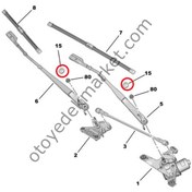 Resim Peugeot 408 (2023-2025) Ön Cam Silecek Kolu Vida Kapağı (Orijinal) 