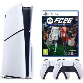 Resim Playstation 5 Slim 1 TB CD'li + 2 Kol Dualsense + PS5 FC26 Oyun (İthalatçı Garantili) 