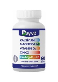 Resim Dayvit Ca Mg Zn D Kalsiyum Magnezyum Vitamin D Çinko 60 Tablet 