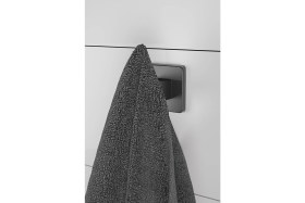 Resim Fndhome Siyah Kare Tekli Bornoz Askılık 