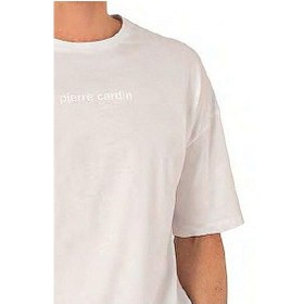 Resim Pierre Cardin 6086 Erkek Kısa Kollu Bisiklet Yaka Oversize Pijama Takım-beyaz Beyaz 