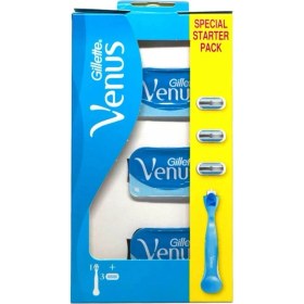 Resim Gillette Venus Venüs Smooth Kadın Tıraş Makinesi 3 Yedek Tıraş Bıçağı ile Hassas Cilt İçin 
