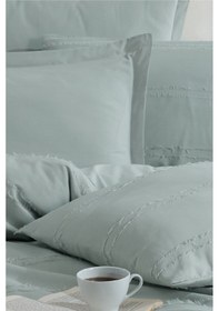 Resim %100 Pamuk Tek Kişilik Saçaklı Nevresim Seti Avola Ada Çayı 