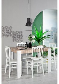 Resim Home Grande Masa / Miray Mutfak Masa Takımı - Beyaz 