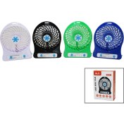 Resim Mini Fan USB Şarjlı Masa Üstü Mini Vantilatör (5256) 
